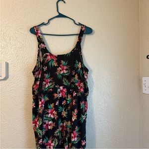 West Loop Black Tropical Floral dress XXL